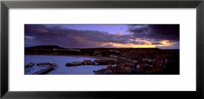 High Angle View Of A Harbor, Scarborough, North Yorkshire, England, United Kingdom by Panoramic Images Pricing Limited Edition Print image