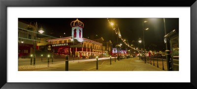 Buildings Lit Up At Night, Scarborough, North Yorkshire, England, United Kingdom by Panoramic Images Pricing Limited Edition Print image