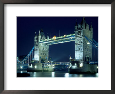 Evening View Of The Tower Bridge, London, England by Walter Bibikow Pricing Limited Edition Print image