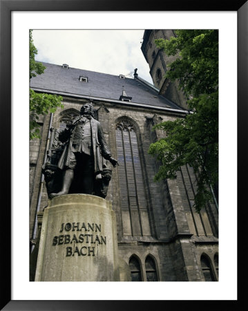 Monument To Johann Sebastian Bach Outside St. Thomas Church, Leipzig, Germany by G Richardson Pricing Limited Edition Print image