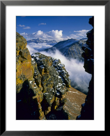 Fresh Snow On Cliffs Above Forest Canyon And Clouds, Rocky Mountain National Park, Colorado, Usa by Scott T. Smith Pricing Limited Edition Print image