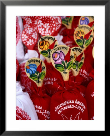 Souvenir Bags Of Paprika With Spoons For Sale, Budapest, Hungary by Jonathan Smith Pricing Limited Edition Print image