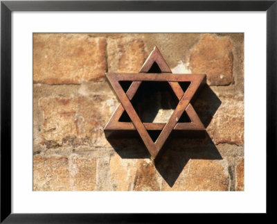 Star Of David On Wall In Jewish District, Venice, Italy by Juliet Coombe Pricing Limited Edition Print image