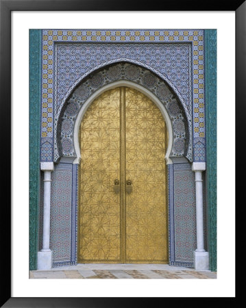 Ornate Doorway, The Royal Palace, Fez, Morocco, North Africa, Africa by R H Productions Pricing Limited Edition Print image