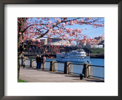 Boat On The Willamette River, Portland, Oregon, Usa by Janis Miglavs Pricing Limited Edition Print image