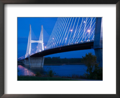 Bill Emerson Memorial Bridge Across The Mississippi River, Cape Girardeau, Missouri, Usa by Walter Bibikow Pricing Limited Edition Print image