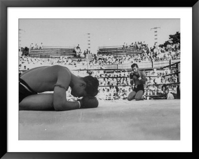 Buddhist Prayers At Beginning Of The Prefight Ceremony Of Muay Thai Boxing by Jack Birns Pricing Limited Edition Print image