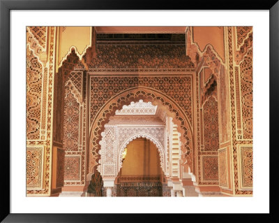 Interior View Of Moroccan Restaurant, La Mamounia Hotel, Marrakech, Morocco, North Africa by Lee Frost Pricing Limited Edition Print image