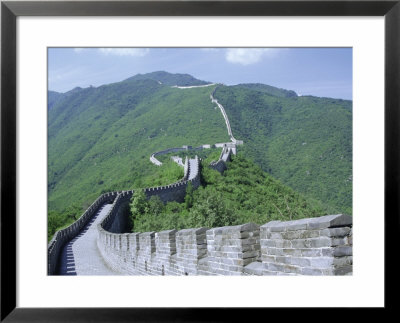 Restored Section Of The Great Wall (Changcheng), Northeast Of Beijing, Mutianyu, China by Tony Waltham Pricing Limited Edition Print image