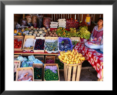 Fruit And Vegetable Shop On Roadside, Oaxaca, Mexico by Greg Elms Pricing Limited Edition Print image