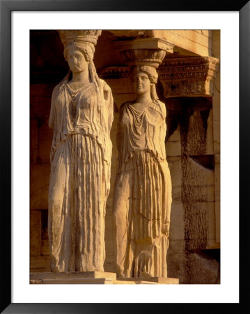 The Acropolis And Detail Of Goddesses, Athens, Greece by Walter Bibikow Pricing Limited Edition Print image