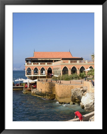 Fishing At The Corniche And Harbour Area, Beirut, Lebanon, Middle East by Christian Kober Pricing Limited Edition Print image