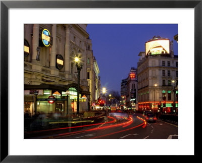 Traffic Trails And Theatre Signs At Night Near Piccadilly Circus, London, England by Lee Frost Pricing Limited Edition Print image