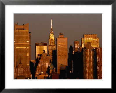 Midtown Manhattan Skyline With Chrysler Building's 200-Foot Steel Spire, Nyc, New York, Usa by James Marshall Pricing Limited Edition Print image