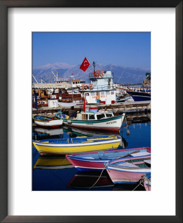Fishing Boats In Harbour, Antalya, Antalya, Turkey by Diana Mayfield Pricing Limited Edition Print image