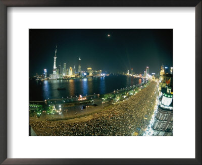 Hoards Of People Fill The Bund To Celebrate The Chinese National Day by Paul Chesley Pricing Limited Edition Print image