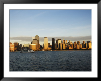 Lower Manhattan Skyline Across The Hudson River, New York City, New York, Usa by Amanda Hall Pricing Limited Edition Print image