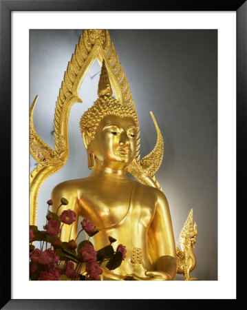 Giant Golden Statue Of The Buddha, Wat Benchamabophit (Marble Temple), Bangkok, Thailand by Angelo Cavalli Pricing Limited Edition Print image
