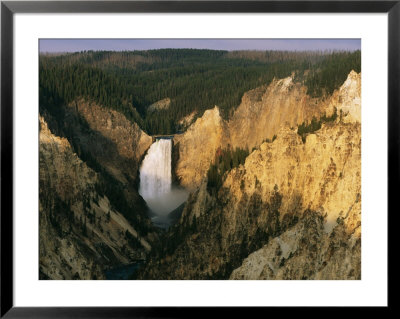Twilight View Of Lower Yellowstone Falls by Michael S. Lewis Pricing Limited Edition Print image