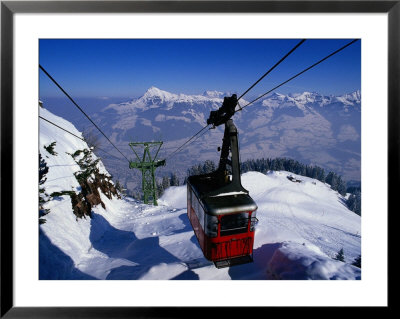 Red Cable Car, Kitzbuhel, Austria by Jan Halaska Pricing Limited Edition Print image