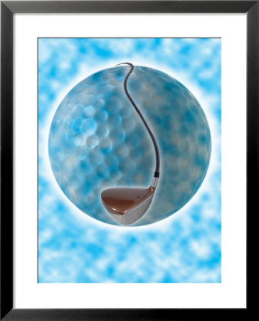 Golf Club Around Golf Ball by Martin Paul Pricing Limited Edition Print image