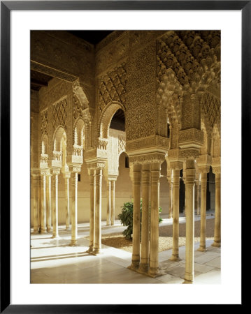 Court Of The Lions, Alhambra, Unesco World Heritage Site, Granada, Andalucia, Spain by Michael Busselle Pricing Limited Edition Print image