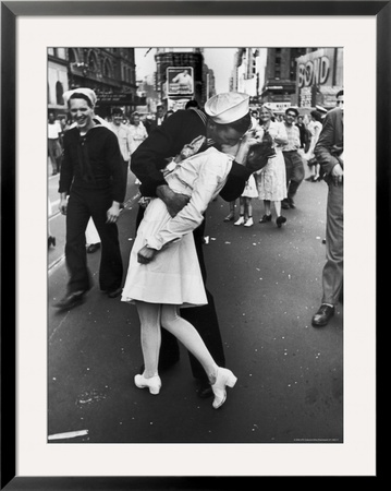 Kissing The War Goodbye, Times Square, May 8Th, 1945 by Alfred Eisenstaedt Pricing Limited Edition Print image