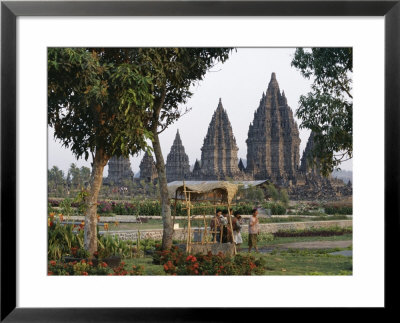 Hindu Temples At Prambanan, Unesco World Heritage Site, Island Of Java, Indonesia by Charles Bowman Pricing Limited Edition Print image