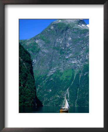 Wooden Boat On Geirangerfjord, Geiranger, Norway by Anders Blomqvist Pricing Limited Edition Print image