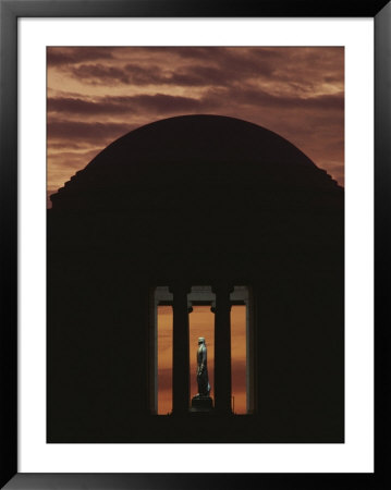 A Fiery Sunset Surrounds The Jefferson Memorial by Karen Kasmauski Pricing Limited Edition Print image