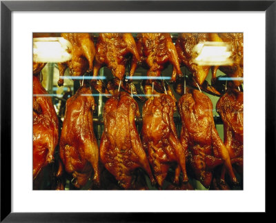Roasted Ducks And Chickens In The Window Of A Hong Kong Restaurant by Eightfish Pricing Limited Edition Print image