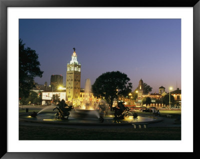The Plaza In Kansas City At Night by Michael S. Lewis Pricing Limited Edition Print image