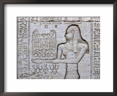 Queen Cleopatra And Stone Carved Hieroglyphics, Egypt by Michele Molinari Pricing Limited Edition Print image