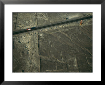 The Pan-American Highway Cuts Through The Nazca Lines Geoglyphs by Joel Sartore Pricing Limited Edition Print image