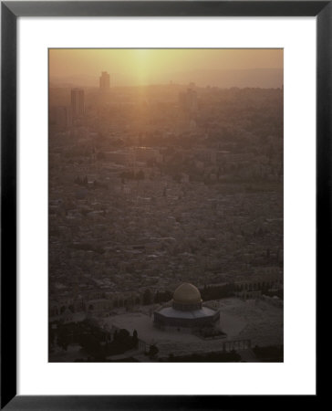 Aerial Of The Old City Jerusalem, With The Dome Of The Rock In Front by Jodi Cobb Pricing Limited Edition Print image
