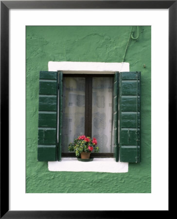 Flower Pot On Window Sill, Burano, Venice, Veneto, Italy by Sergio Pitamitz Pricing Limited Edition Print image