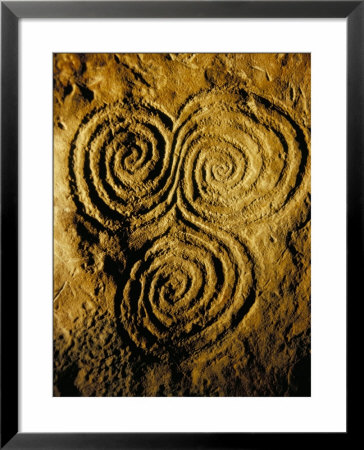 Carvings On Stone, New Grange (Newgrange) Site, County Meath, Leinster, Eire (Ireland) by Bruno Barbier Pricing Limited Edition Print image