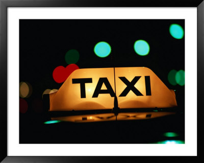 Taxi Light At Night, Adelaide, Australia by John Banagan Pricing Limited Edition Print image