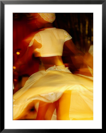 Woman Sega Dancing, Blur, Port Louis, Mauritius by Jean-Bernard Carillet Pricing Limited Edition Print image