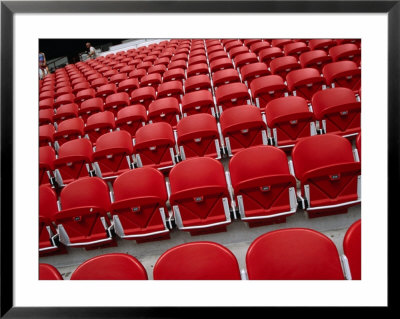 Seats Inside Soccer Stadium San Siro Of Internazionale Milano And Ac Milano, Milan, Italy by Martin Moos Pricing Limited Edition Print image