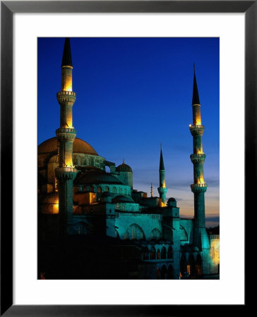 The Blue Mosque At Night, Istanbul, Turkey by Walter Bibikow Pricing Limited Edition Print image