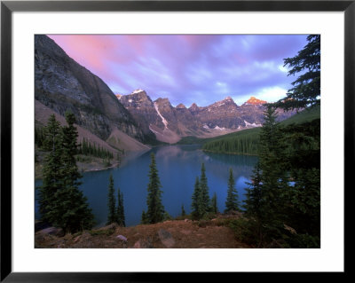 Lake Moraine At Dawn, Banff National Park, Alberta, Canada by Rob Tilley Pricing Limited Edition Print image