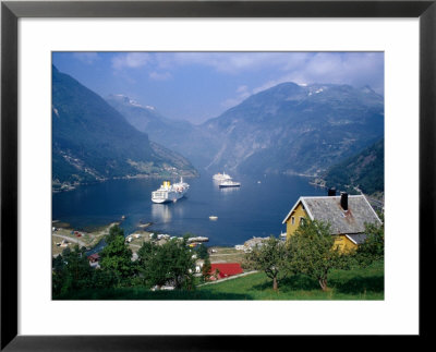 Cruise Ship At Geirangerfjord, Geiranger, Norway by Craig Pershouse Pricing Limited Edition Print image