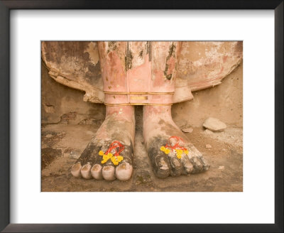 Buddha's Feet And Marigolds, Sukhothai, Thailand by Gavriel Jecan Pricing Limited Edition Print image