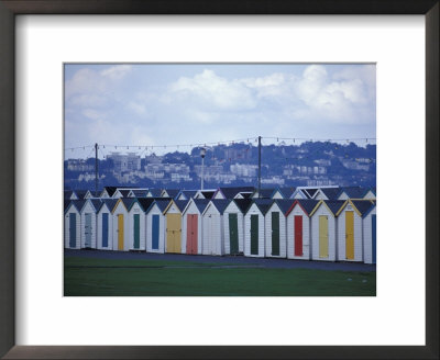 Beach Huts Of Paignton, Devon, England by Nik Wheeler Pricing Limited Edition Print image