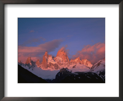 View Of Cerro Fitzroy (Center) At Twilight by Bobby Model Pricing Limited Edition Print image