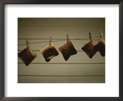Burnt Toast Hanging On Clothesline by Todd Gipstein Pricing Limited Edition Print image