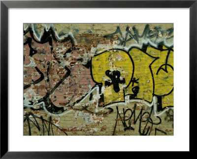 Graffiti Painted On A Brick Wall by Todd Gipstein Pricing Limited Edition Print image
