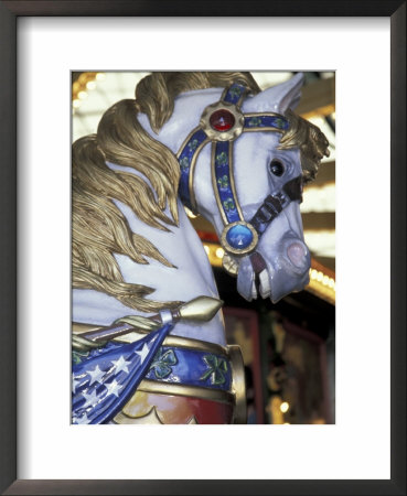 Horse On Carousel In Caras Park, Missoula, Montana, Usa by John & Lisa Merrill Pricing Limited Edition Print image
