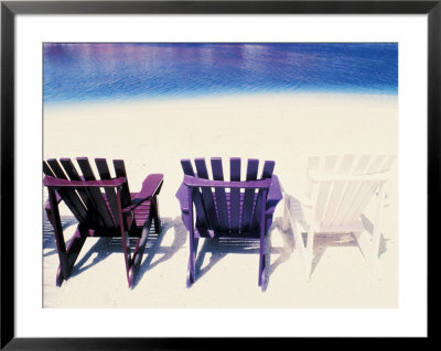 Beach Chairs, Curacao, Caribbean by Michele Westmorland Pricing Limited Edition Print image